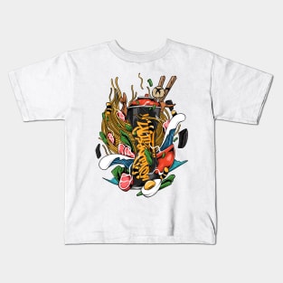 Asia Noodle Japanese Traditional Art Style Kids T-Shirt